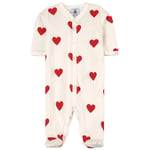 Petit Bateau Hjärtmönstrad Sparkdräkt Gräddvit | Vit | 3 months