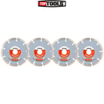 WellCut Diamond Blade Extreme 125mm x 22.23mm Bore For DCG412, DCG405 Pack of 4