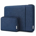 Inateck 360° Protection Housse 13 Pouces Compatible avec 13 MacBook Air M3/M2/M1 2024-2018, 13 MacBook Pro M2/M1 2022-2016, Surface Pro 11/10/9/X/8/7/6/5/4/3, Pochette pour Ordinateur Portable, Bleu