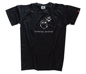 Shirtzshop Men's der Frühe Vogel kann mich mal [The Early Bird Can Bite Me T-Shirt – Black, Small, SS T/_ Fruevogel