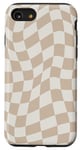 Coque pour iPhone SE (2020) / 7 / 8 Motif damier vintage à carreaux Vanille et crème