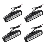 4x 18W Phare de Travail Carre a Leds dc 12V 24V Quad Camion Bateau Tracteur Offroad Imperméable