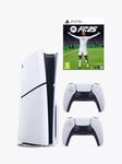 PlayStation 5 (Model Group - Slim) Console with DualSense Controller, White, EA Sports FC 25 and Additional White DualSense Controller Bundle