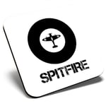 Square Single Coaster  - Spitfire Plane Roundel RAF Air Force  #46327