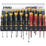 Jeu de tournevis xxl ergonic 17 pces avec porte-outils - Felo