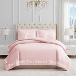 Juicy Couture - Comforter Set - Gothic Design Bedding - King - 3 Piece Set Includes (1) 108" x 92" Comforter and (2) 20" x 36" Shams - Wrinkle Resistant - Premium Bedroom Decor - Marshmallow Pink