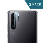 3 Pack Huawei P30 Pro Bak kamera Skärmskydd Härdat glas Transparent