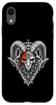 Coque pour iPhone XR Pentagramme occulte Baphomet Satan Païen Gothique Death Metal