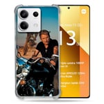 Cokitec Coque Renforcée pour Xiaomi Redmi Note 13 5G Musique Johnny Hallyday Moto