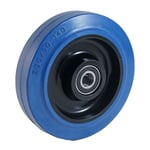 Roue caoutchouc EASYROLL® BLEU 100 x 35 alésage 12 longueur de moyeu 40 mm roulement à billes