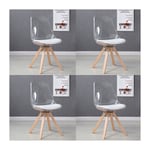 Designetsamaison - Lot de 4 chaises scandinaves transparentes - Helsinki