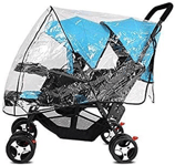 Universal Stroller Rain Cover Twins Double Tandem Transparent PVC Buggy Canopy