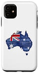 iPhone 11 Australia Down Under Wooden Australian Flag Map Gift Case