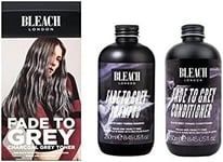 Bleach London Fade to Grey Hair Kit Toner Kit and Fade to Grey Shampoo x 250ml