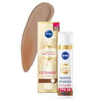 NIVEA Luminous 630 CC Fluide anti-taches FPS30 Teinte Foncée (1 x 40 ml), CC Crème teint unifié, Fond de teint couvrant imperfections, Soin visage teinté anti-âge correcteur réducteur de taches