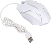 Souris de Jeu Filaire USB Ergonomique Rapide PC Ordinateur Souris Optique Souris de Jeu Haute Précision pour Windows, PC, Mac, Ordinateur Portable Gamer(Blanc)