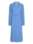 Parisll Midi Dress Ls Blue Lollys Laundry