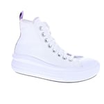 CONVERSE Chuck Taylor All Star Move Platform Sneaker, White/Pixel Purple/White, 37.5 EU