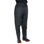 Waist waders med støvler str. 38 sort