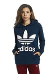 adidas Trefoil, Women's Hooded Sweatshirt, conavy, 6 UK (32 EU)