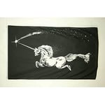 Drapeau Licorne noire 150x90cm - Drapeau licorne 90 x 150 cm - Drapeaux - AZ FLAG