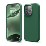 elago Compatible with iPhone 15 Pro, Liquid Silicone Full Body Protective Case, Shockproof Soft Microfiber Lining Anti-Scratch 6.1 inch (Alpine Green)