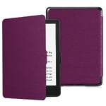 FINTIE Étui pour Kindle Paperwhite 6,8" (11e génération, 2021) et Kindle Paperwhite Signature Edition, Coque Fine et Léger, Housse Fermeture Magnétique Réveil/Veille Automatique, Violet Foncé