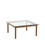 HAY Kofi soffbord Walnut-clear glass, 80 cm