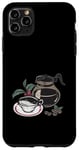 Coque pour iPhone 11 Pro Max Tasse à café et cafetière graphique