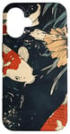 Coque pour iPhone 16 Beauté Koi Fish Pond Japan Zen Garden Vintage Art Lovers