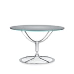 Bruno Mathsson International Jetson bord glas svart raster, h. 42cm