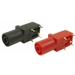 Rs Pro - Fiche banane femelle 4 mm Noir, Rouge Femelle 24A 1kV ( Prix pour 1 paire )