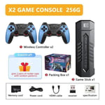 X2 Game Stick 4K 3D HD Retro Videopelikonsoli Langaton ohjain TV Game Play 256G 58000 Retropelit Xmax Gift X2 ultra