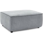 Fauteuil & pouf Bobochic Pouf nihad velours côtelé Gris clair - Gris clair