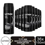 Lynx Body Spray 48-Hour High Definition Fragrance Deodorant For Men 150ml, 36pk