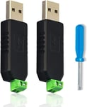 2 pièces Adaptateur convertisseur USB vers RS485 Puce CH340 64 Bits adapté à Windows 7/8/Vista/MacOS/Linux