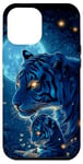 Coque pour iPhone 12 Pro Max Tigre mère et bébé | Tigre de la jungle nocturne mystique