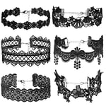 JJDreams P6cs dentelle Choker Noir Choker Blanc Collier Femme Gothique Ensemble Choker