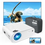 Vidéoprojecteur Wifi,6000 Lumens Bluetooth Mini Projecteur Portable Soutien Full Hd 1080P Rétroprojecteur Home Cinéma,Zoom X/Y,Contraste 9000:1,Led 60000 Heures