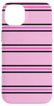 Coque pour iPhone 14 Plus Rose et bleu marine rayé girly esthétique Preppy Stripe