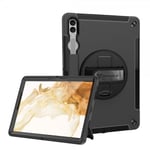 Armor-X Samsung Galaxy Tab S9 FE Plus Skal Rainproof Rugged Case Hand Strap Kickstand