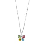 Nordahl Andersen Noa Kids Butterfly rodinerat silver Halsband Med Zirconia