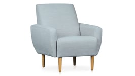 Fauteuil en tissu DAKOTA coloris bleu clair