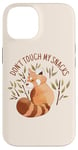 iPhone 14 Don't Touch My Snacks Red Panda Bamboo Cute Funny Kawaii Case