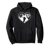 Saint Bernard Mom Dog Art Valentine's Day Heart Pullover Hoodie