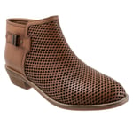 Softwalk Rimini Perf S2315-215 Womens Brown Leather Ankle & Booties Boots