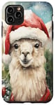 Coque pour iPhone 11 Pro Max Costume de lama de Noël moche Merry Christmas Vibes To Go
