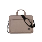 ZYDP Laptop Shoulder Bag Compatible 13 Inch for MacBook Pro Air, Notebook Handbag Case Cover with Adjustable Strap (Color : Khaki, Size : 14 inches)