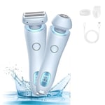 Epilator Painless Hair Removal Home 2 in 1 Electric Shaver Razors for Women1879