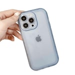 WDTURNS Compatible avec Coque iPhone 12 Pro Silicone, [Bord Surélevé Caméra & Écran] [Ne Jaunit Jamais] Transparente Case et TPU Housse Protection Étui pour iPhone 12 Pro - Bleu